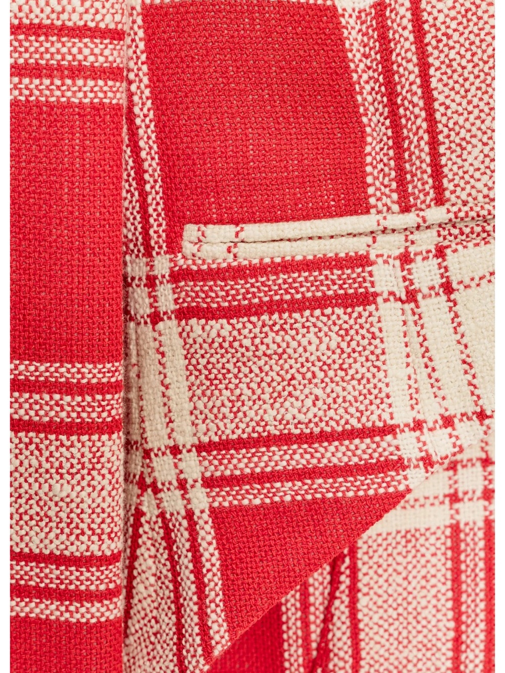 New ZARA ZW Collection Fitted Plaid V-Neck Jacket - Picture 7 of 7